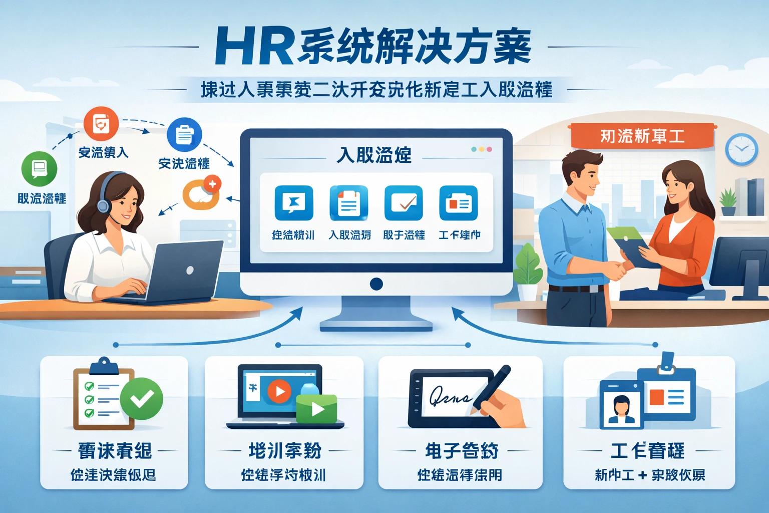 HR系统解决方案:通过人事系统二次开发优化新员工入职流程