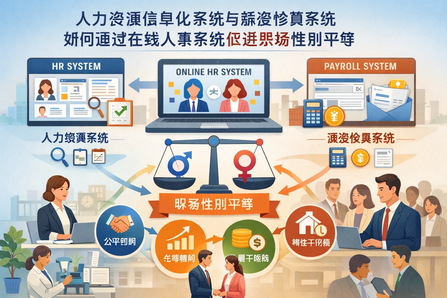 人力资源信息化系统与薪资核算系统如何通过在线人事系统促进职场性别平等