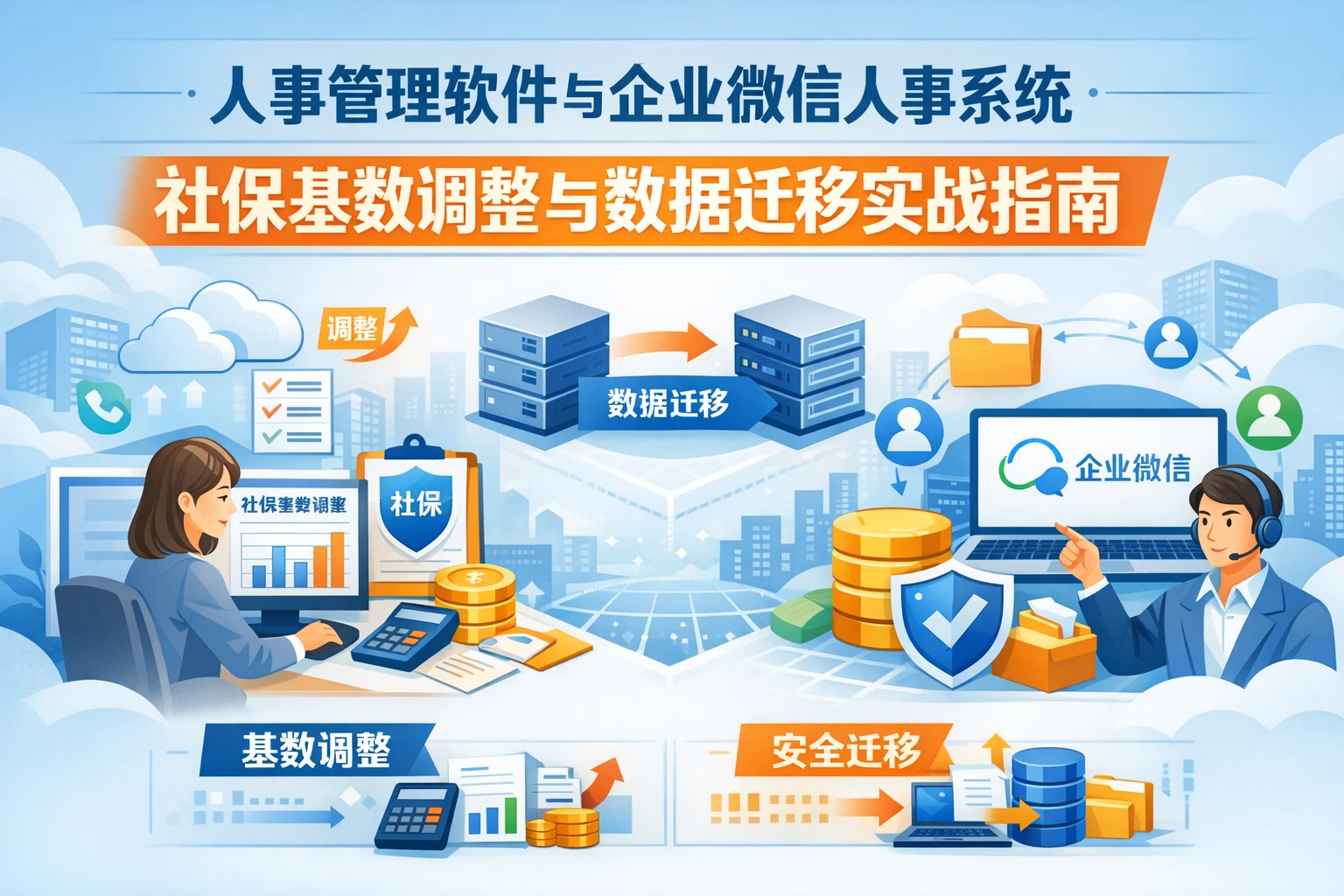 人事管理软件与企业微信人事系统：社保基数调整与数据迁移实战指南