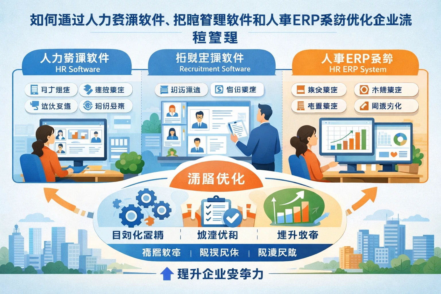 如何通过人力资源软件、招聘管理软件和人事ERP系统优化企业流程管理