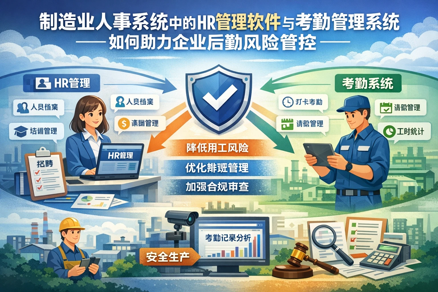 制造业人事系统中的HR管理软件与考勤管理系统如何助力企业后勤风险管控