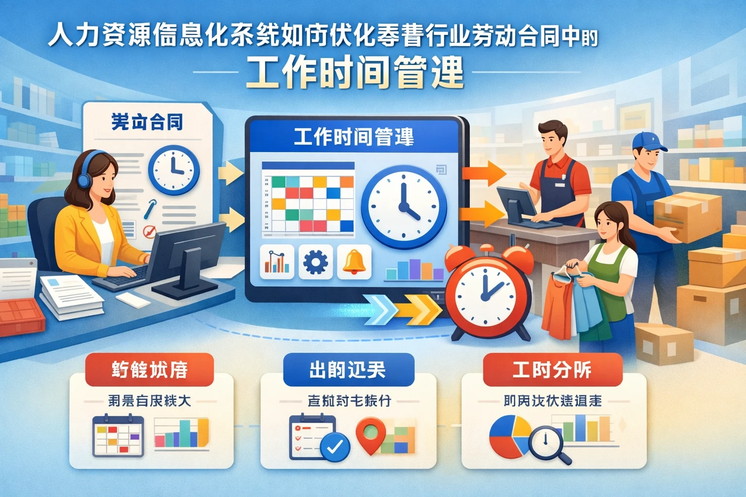 人力资源信息化系统如何优化零售行业劳动合同中的工作时间管理