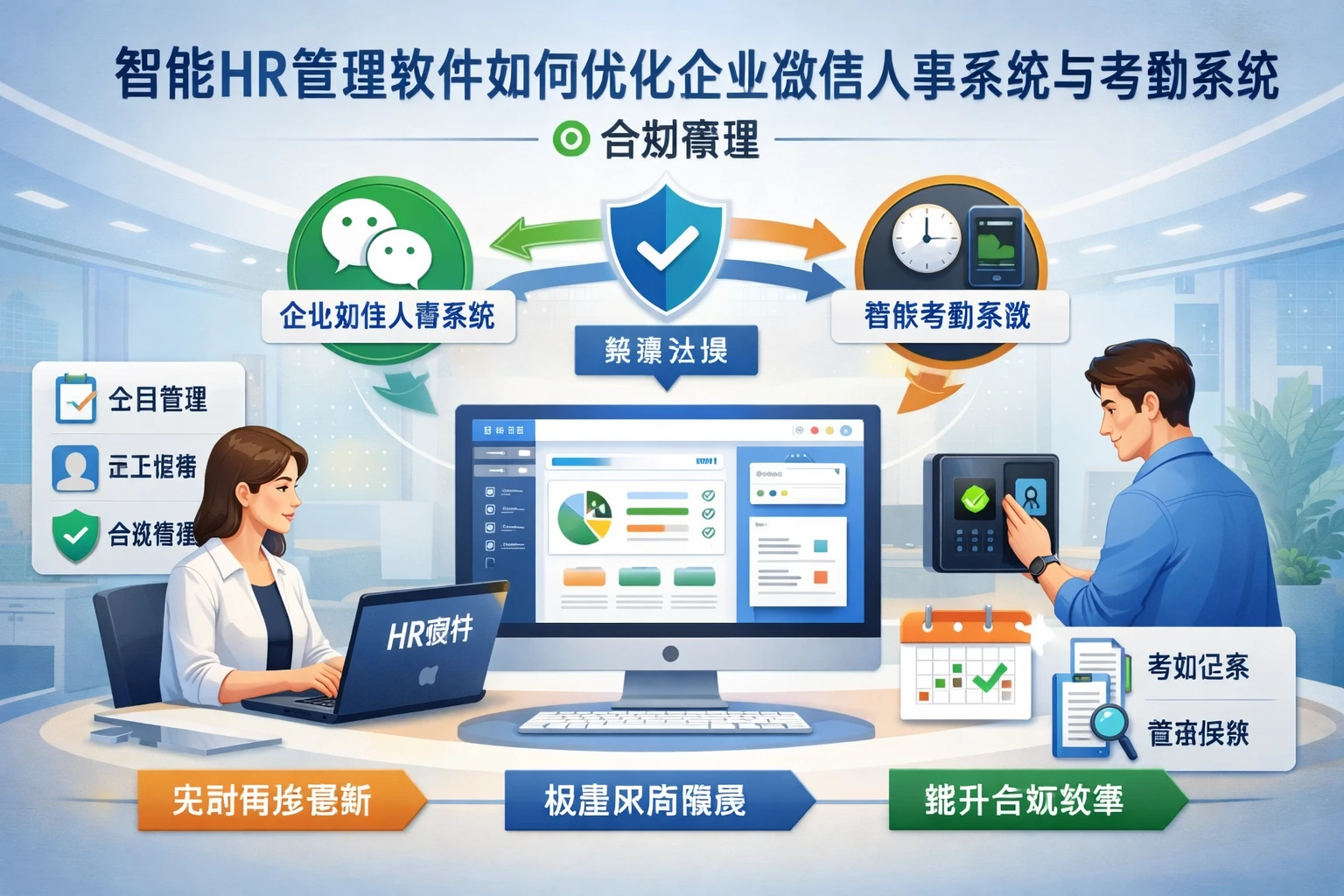智能HR管理软件如何优化企业微信人事系统与考勤系统的合规管理