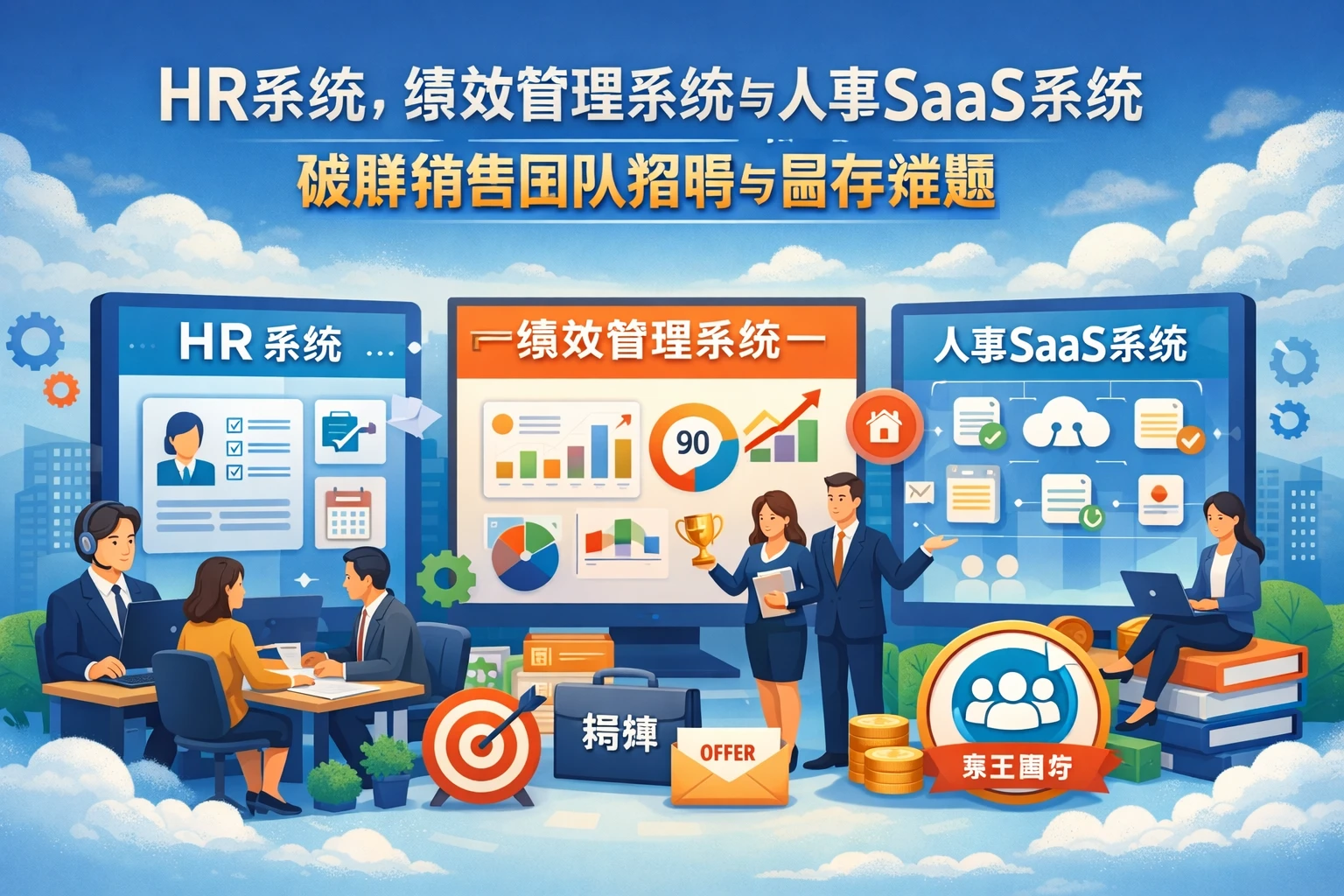 HR系统、绩效管理系统与人事SaaS系统：破解销售团队招聘与留存难题