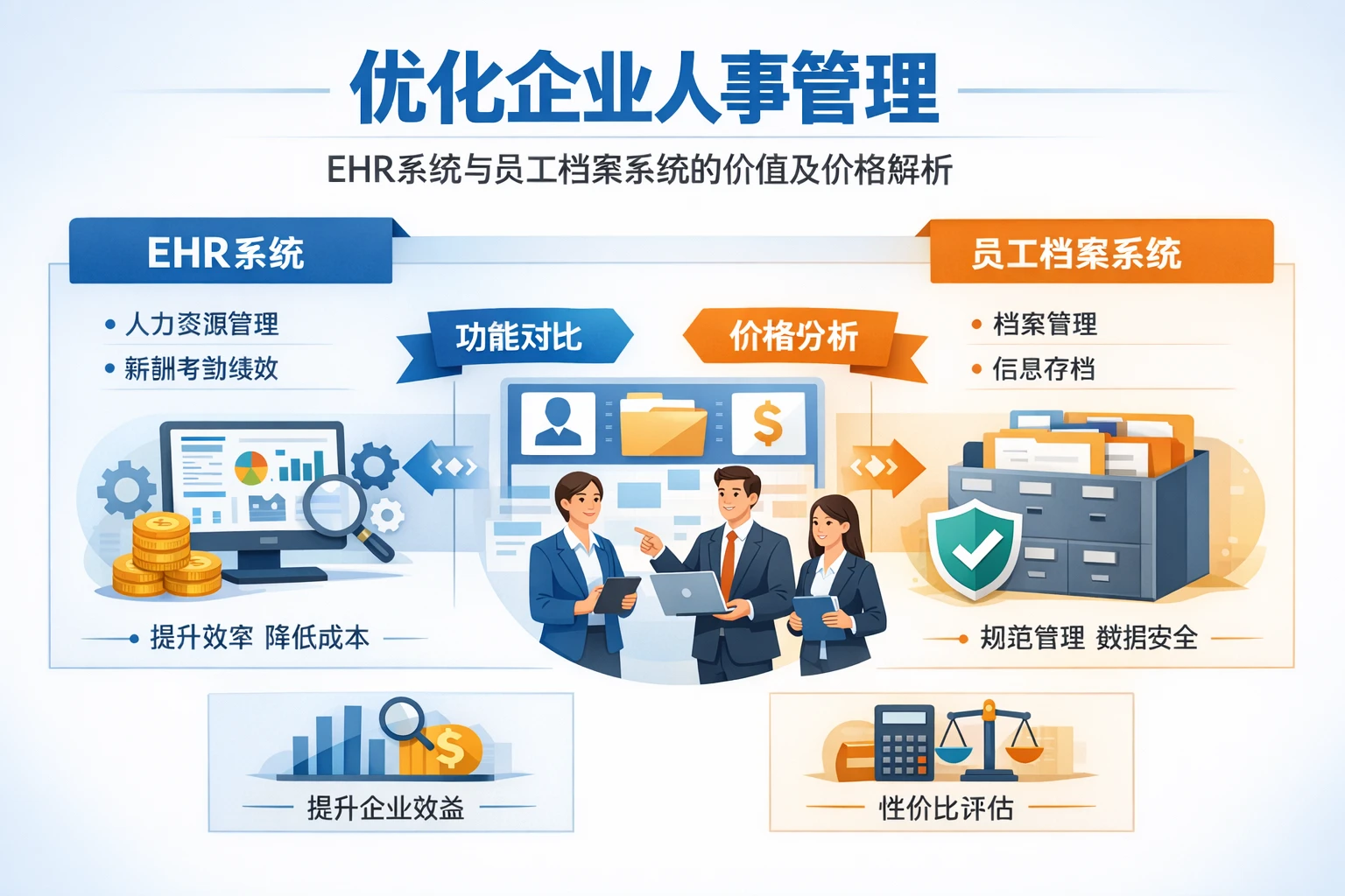 优化企业人事管理：EHR系统与员工档案系统的价值及价格解析