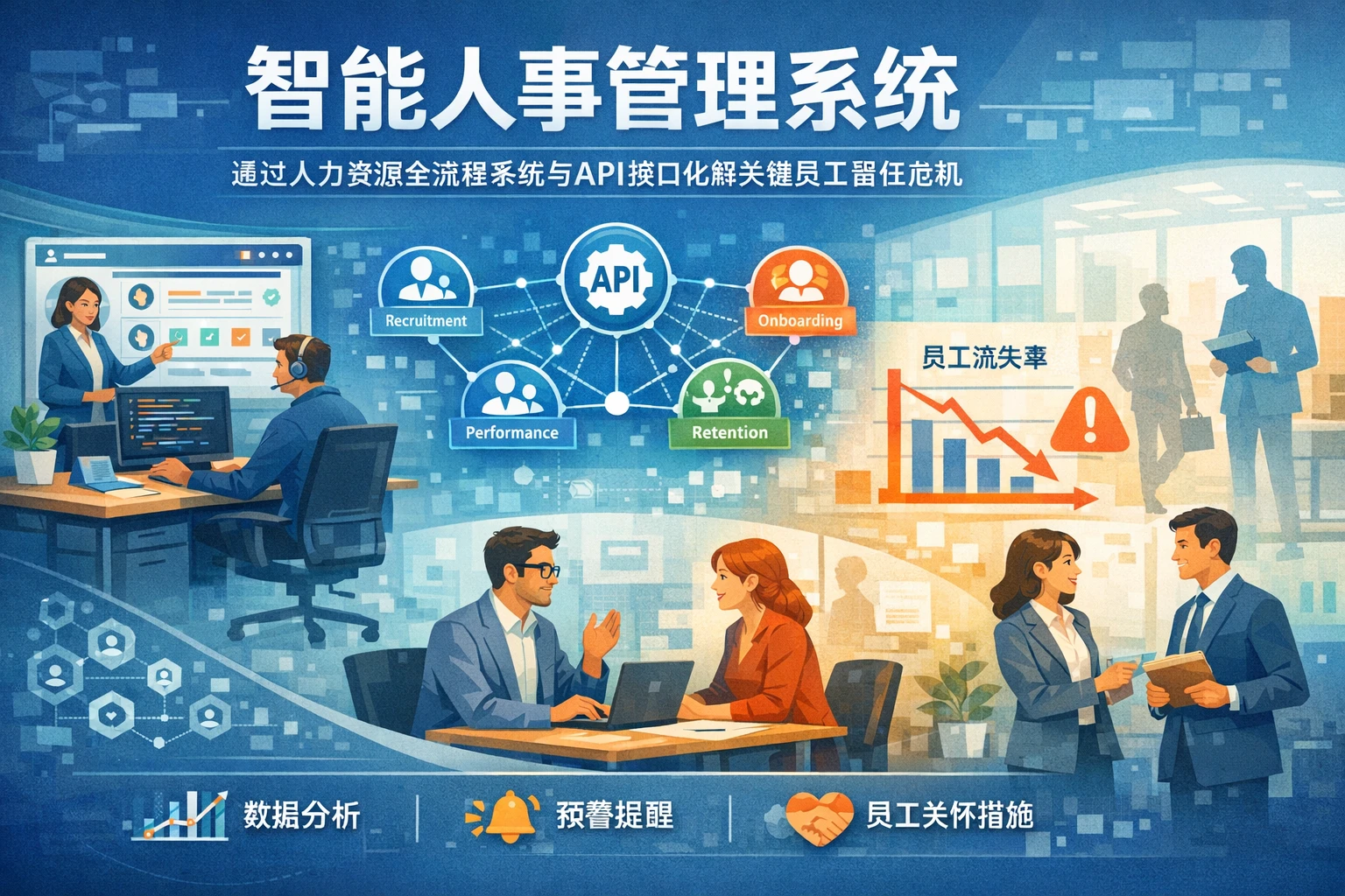 智能人事管理系统:通过人力资源全流程系统与API接口化解关键员工留任危机