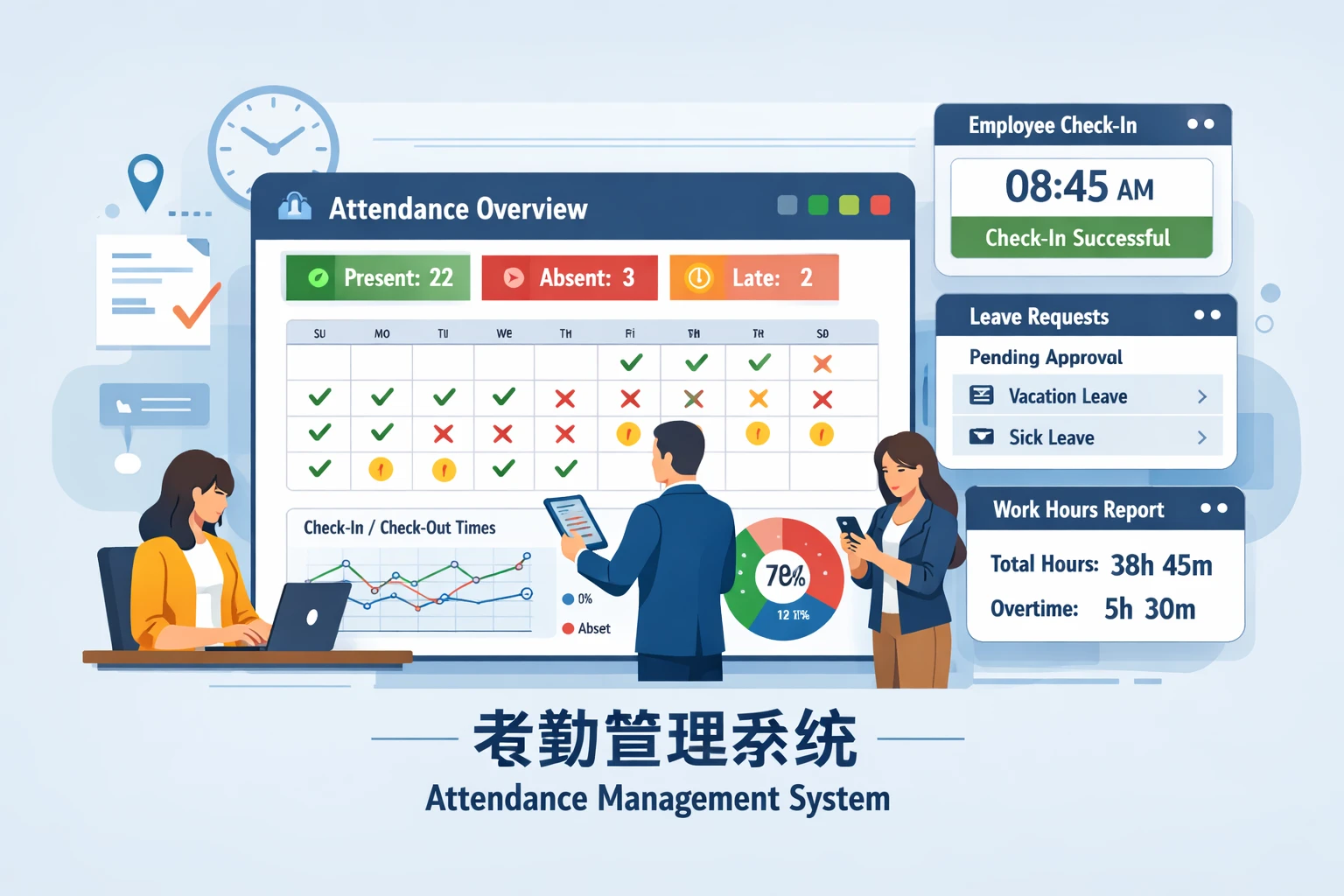 现代人力资源管理系统中的考勤模块