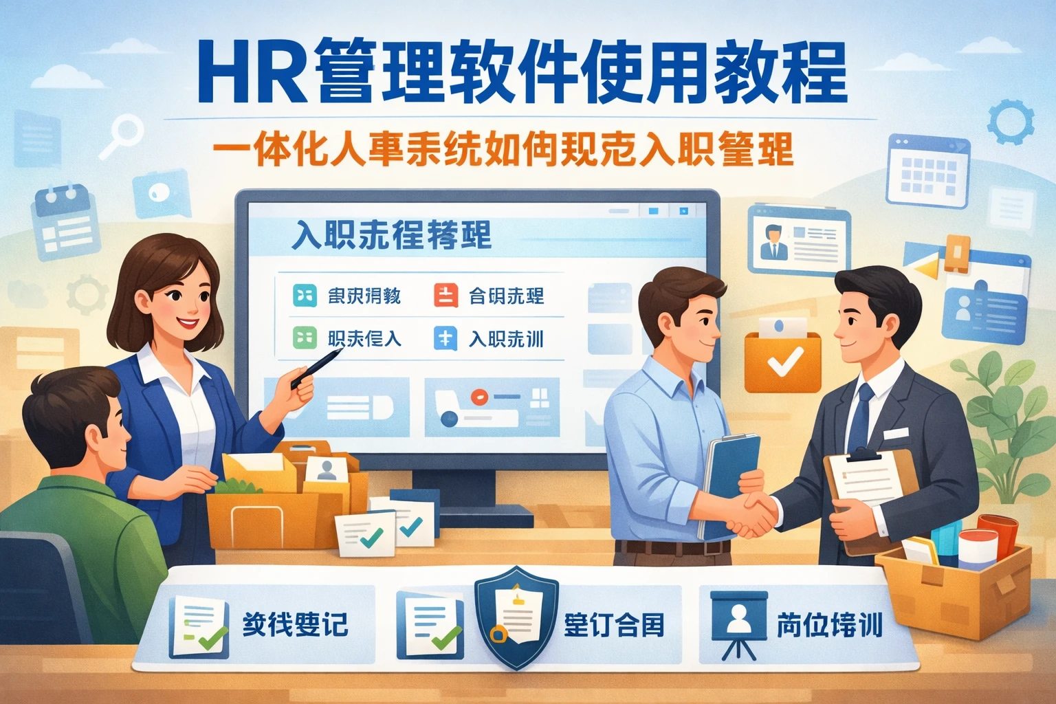 HR管理软件使用教程：一体化人事系统如何规范入职管理