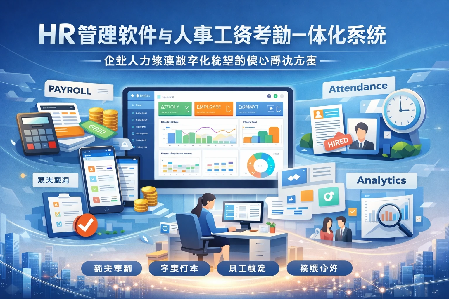 HR管理软件与人事工资考勤一体化系统：企业人力资源数字化转型的核心解决方案