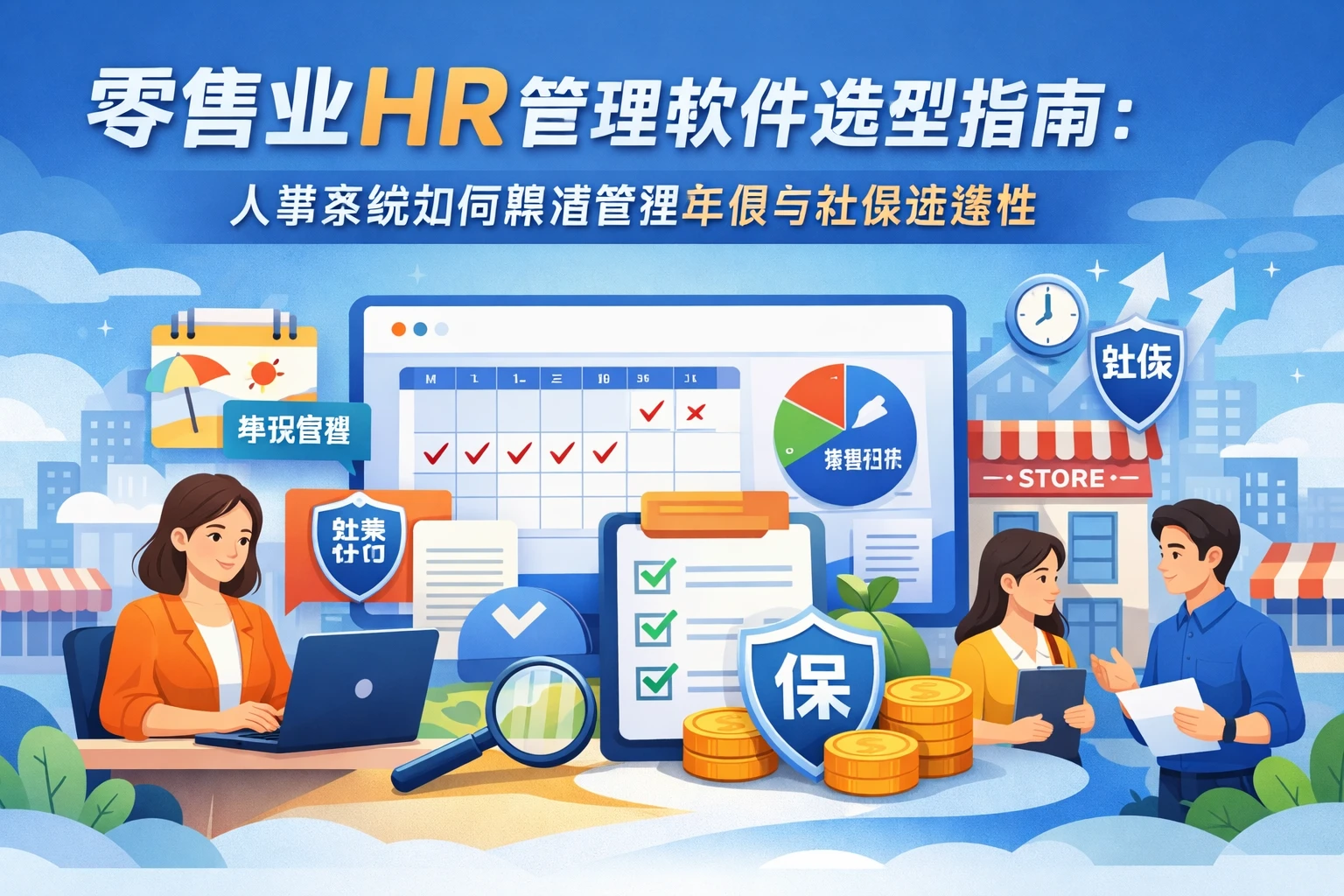 零售业HR管理软件选型指南:人事系统如何精准管理年假与社保连续性