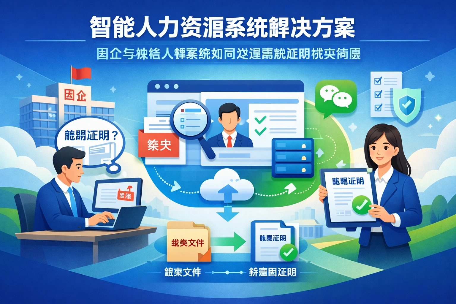 智能人力资源系统解决方案:国企与微信人事系统如何处理离职证明缺失问题
