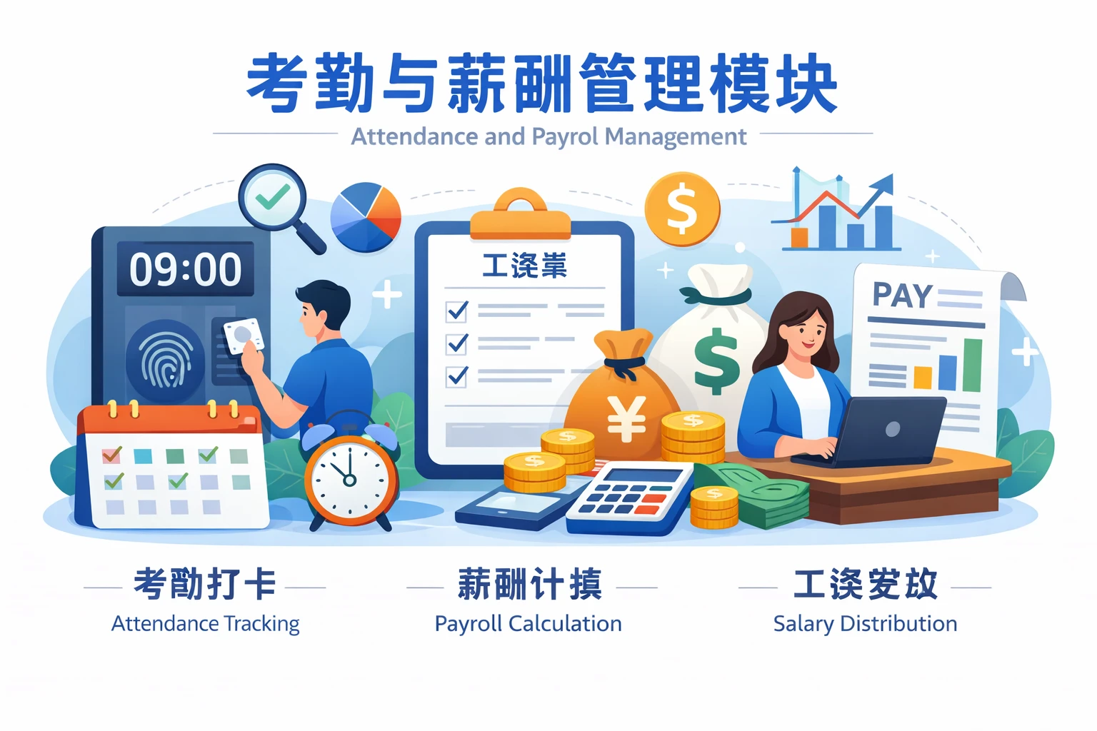 考勤与薪酬管理模块