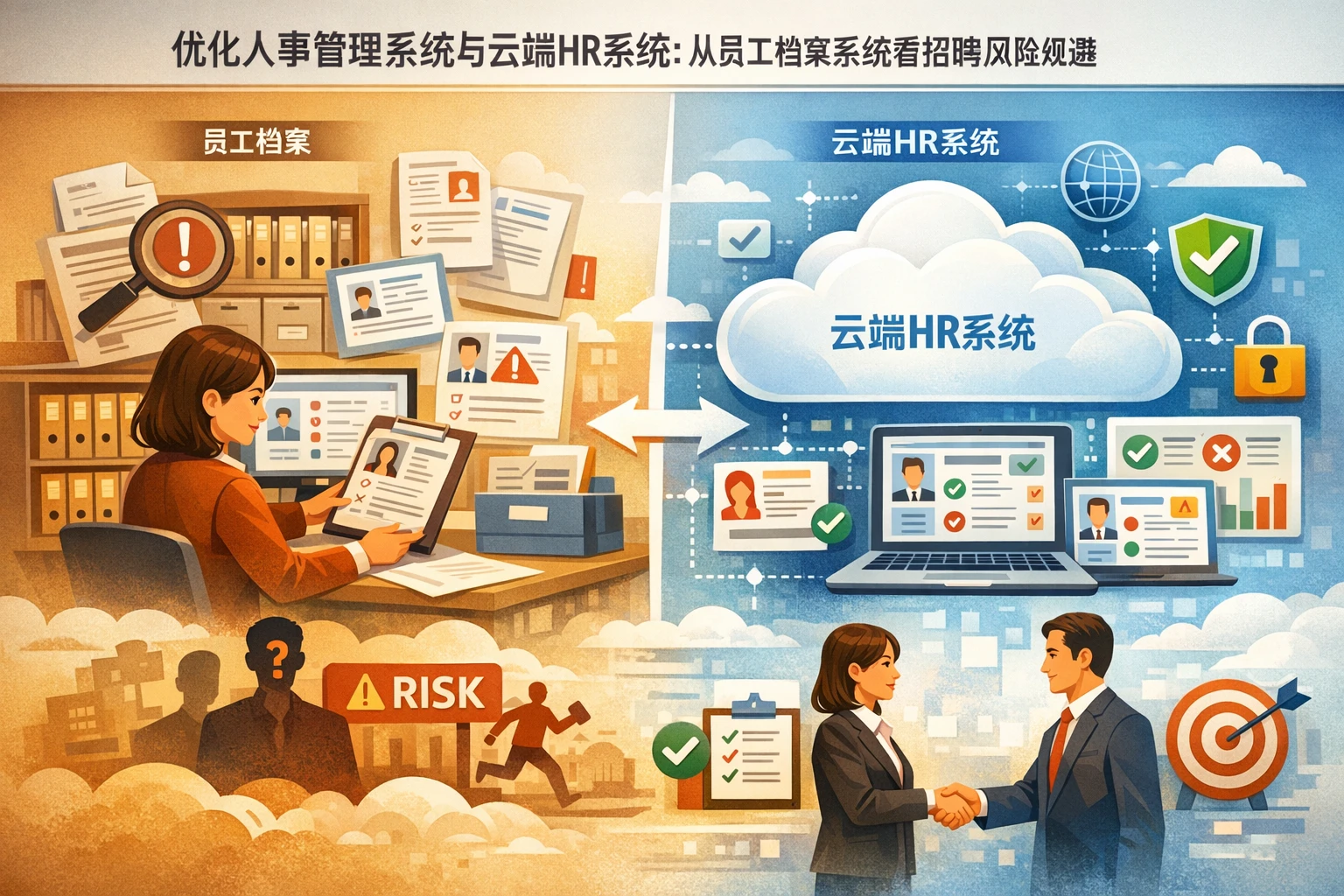 优化人事管理系统与云端HR系统:从员工档案系统看招聘风险规避
