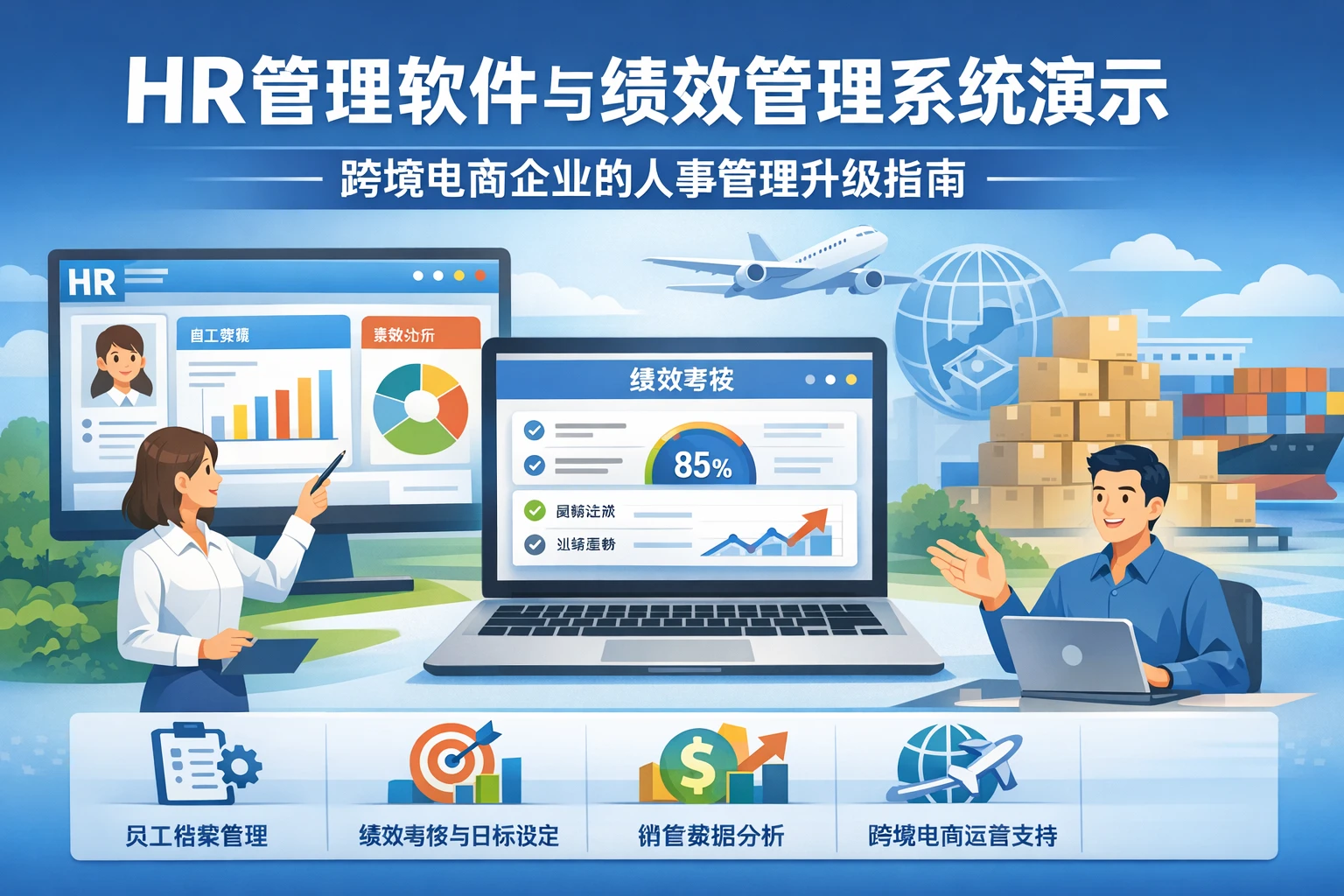 HR管理软件与绩效管理系统演示：跨境电商企业的人事管理升级指南