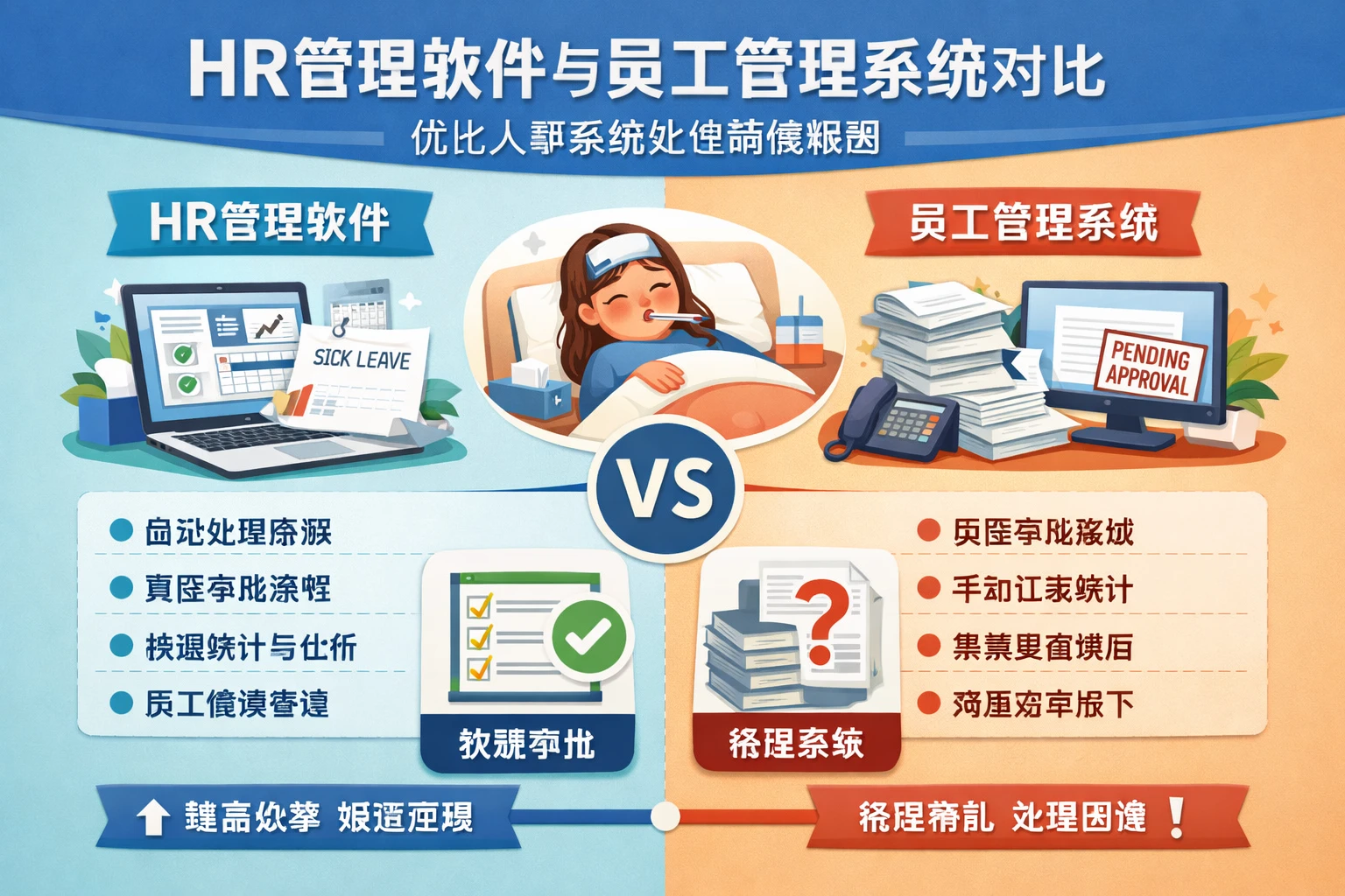 HR管理软件与员工管理系统对比：优化人事系统处理病假难题