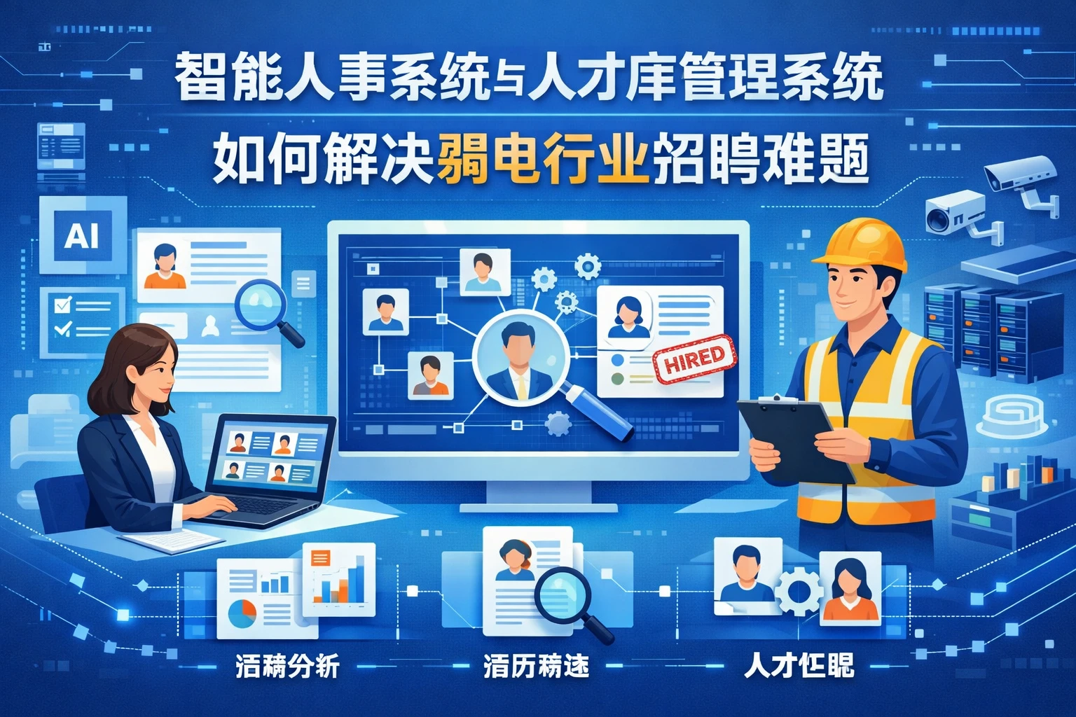 智能人事系统与人才库管理系统如何解决弱电行业招聘难题