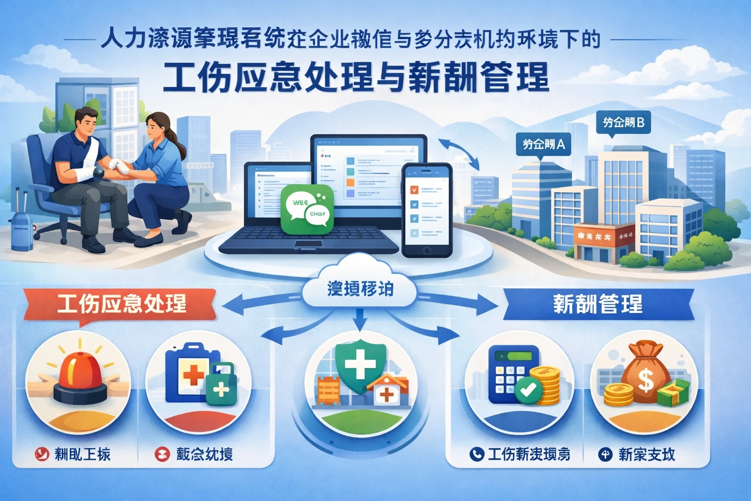 人力资源管理系统在企业微信与多分支机构环境下的工伤应急处理与薪酬管理