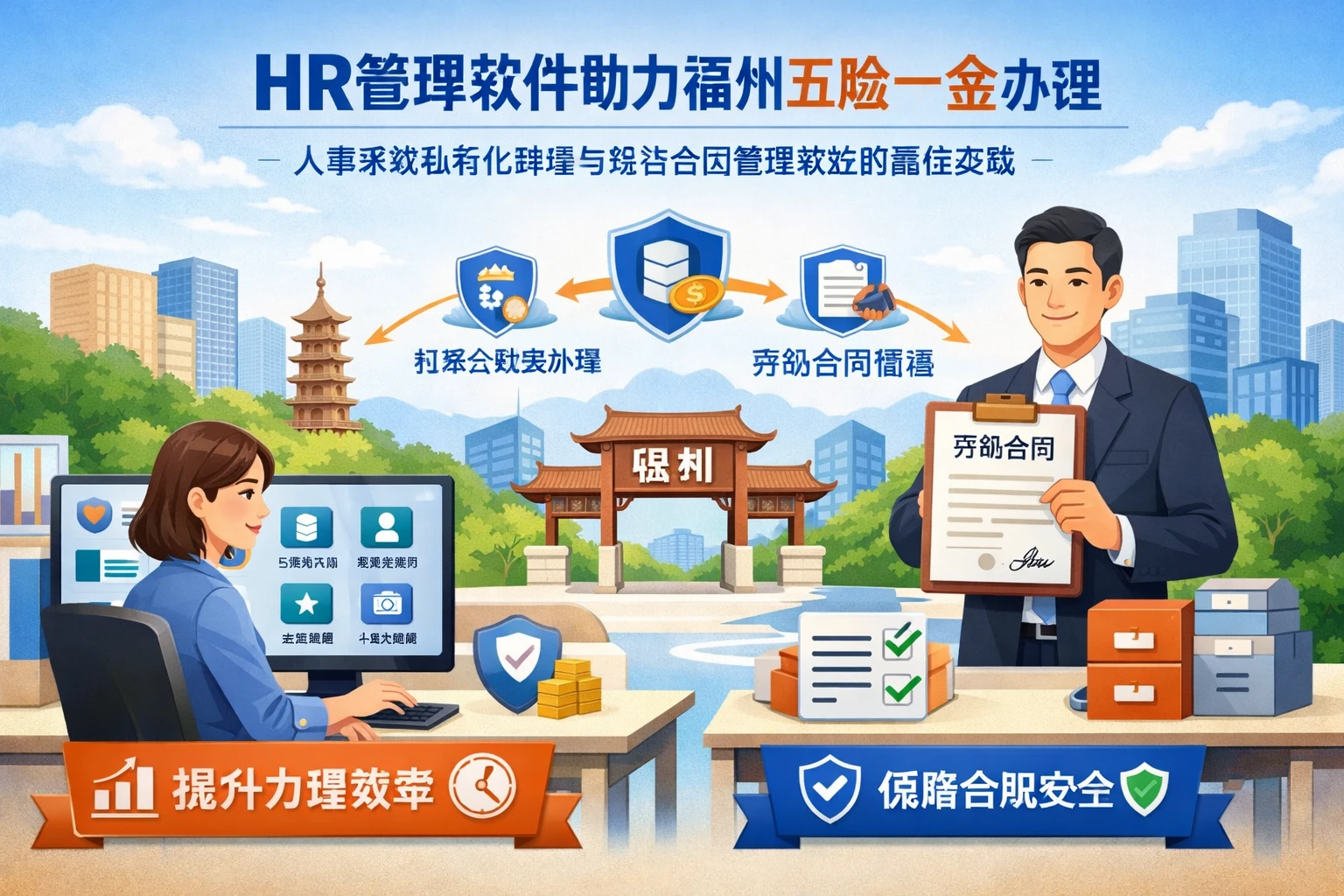 HR管理软件助力福州五险一金办理：人事系统私有化部署与劳动合同管理系统的最佳实践