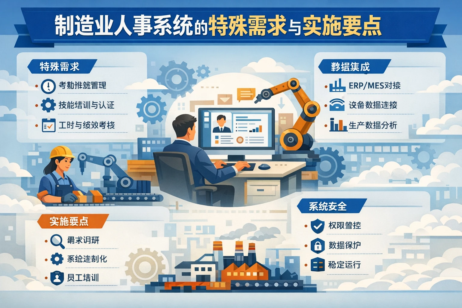 制造业人事系统的特殊需求与实施要点