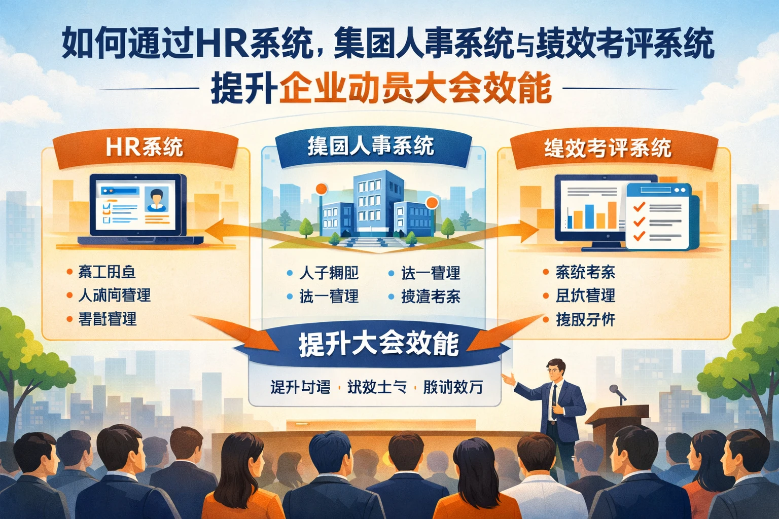 如何通过HR系统、集团人事系统与绩效考评系统提升企业动员大会效能