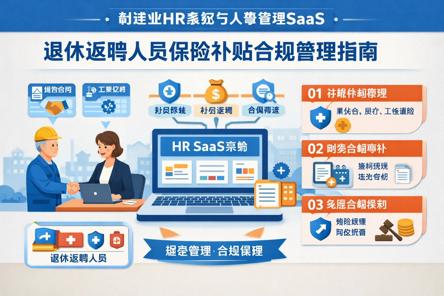 制造业HR系统与人事管理SaaS：退休返聘人员保险补贴合规管理指南