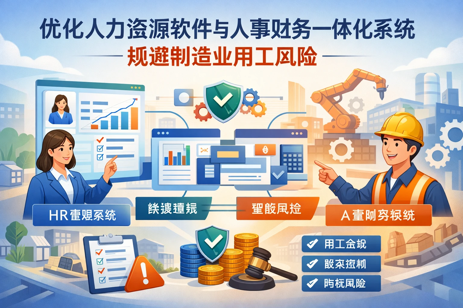 优化人力资源软件与人事财务一体化系统，规避制造业用工风险