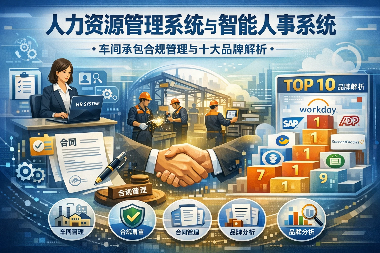 人力资源管理系统与智能人事系统：车间承包合规管理与十大品牌解析