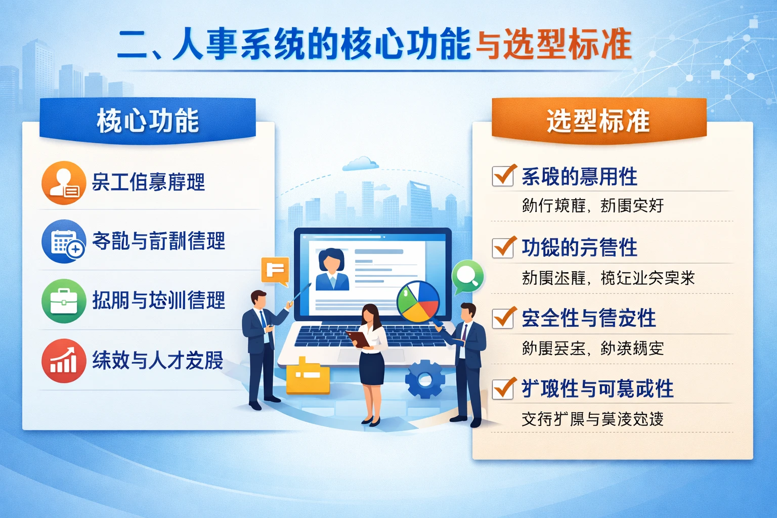 二、人事系统的核心功能与选型标准