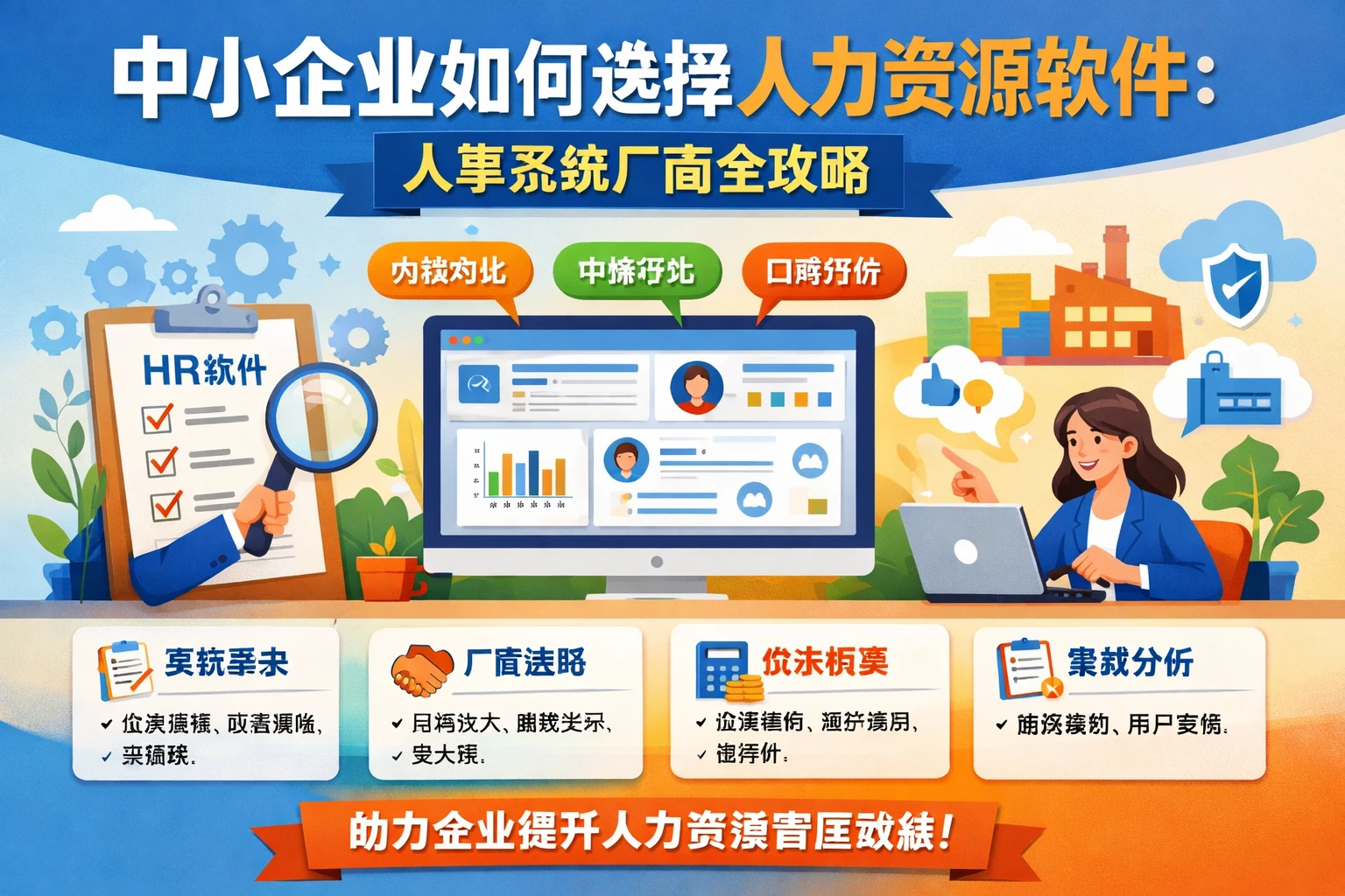 中小企业如何选择人力资源软件：人事系统厂商全攻略
