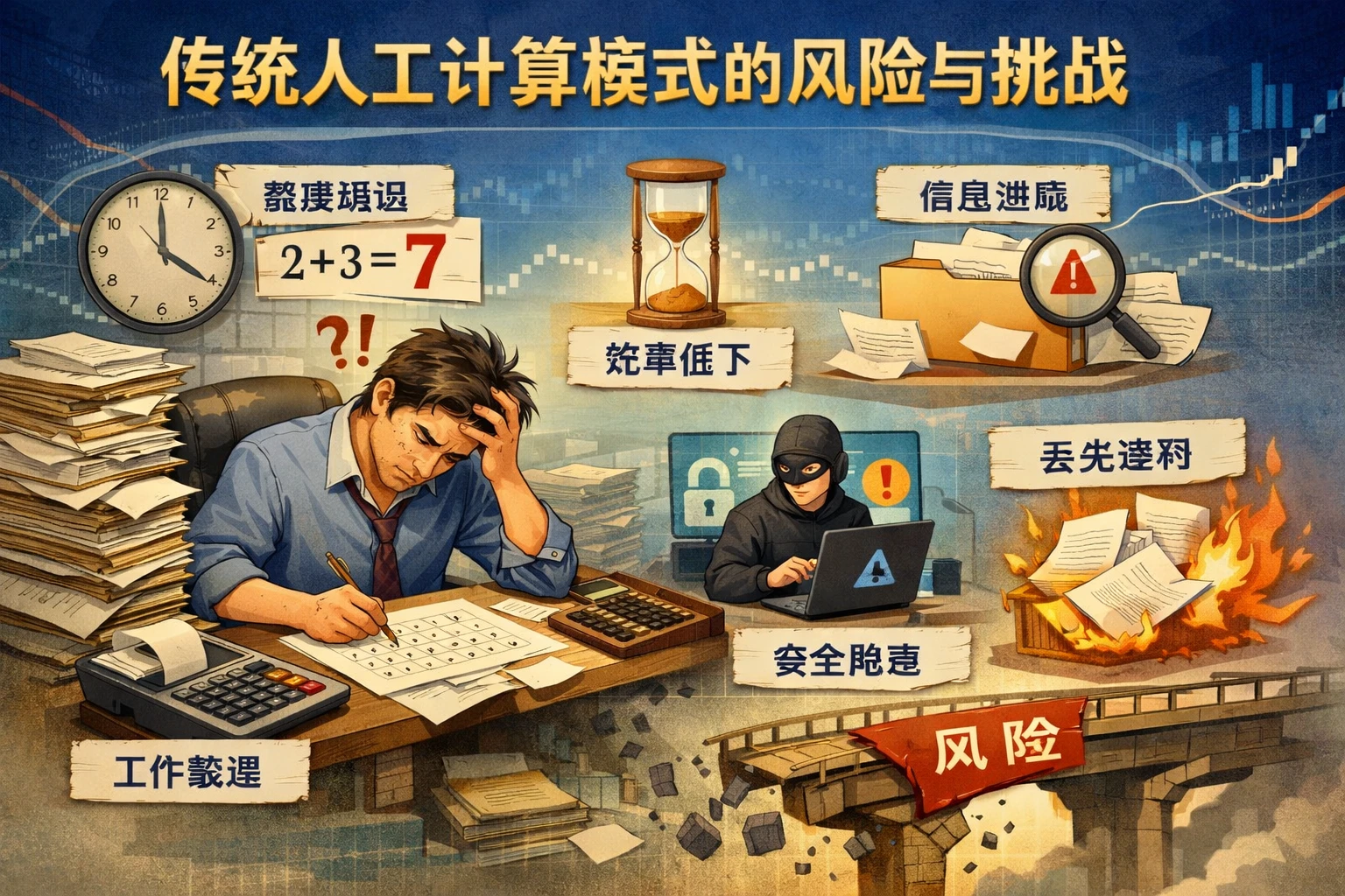 传统人工计算模式的风险与挑战