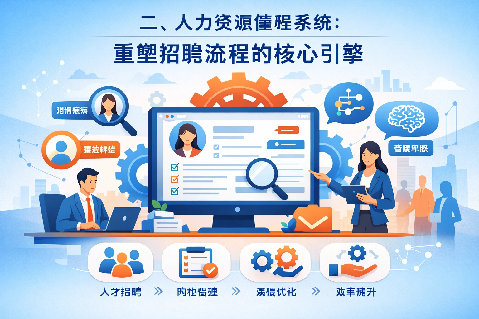 二、人力资源管理系统：重塑招聘流程的核心引擎