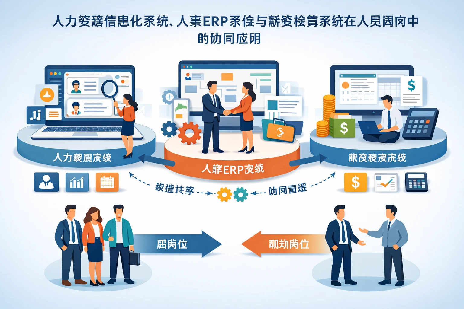 人力资源信息化系统、人事ERP系统与薪资核算系统在人员调岗中的协同应用