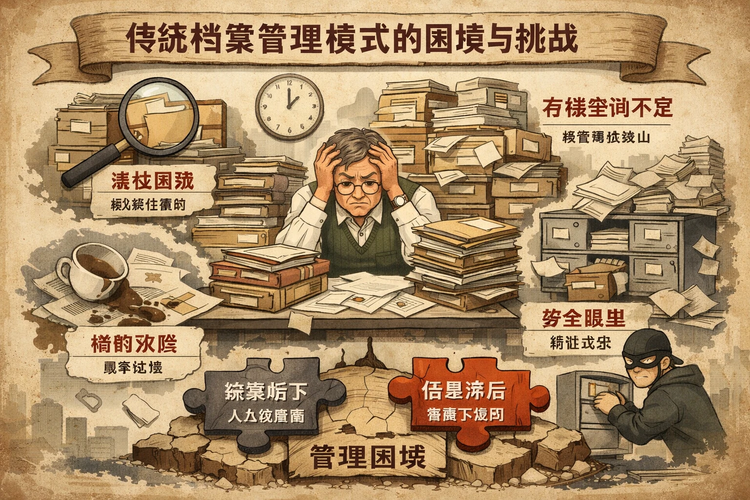 传统档案管理模式的困境与挑战