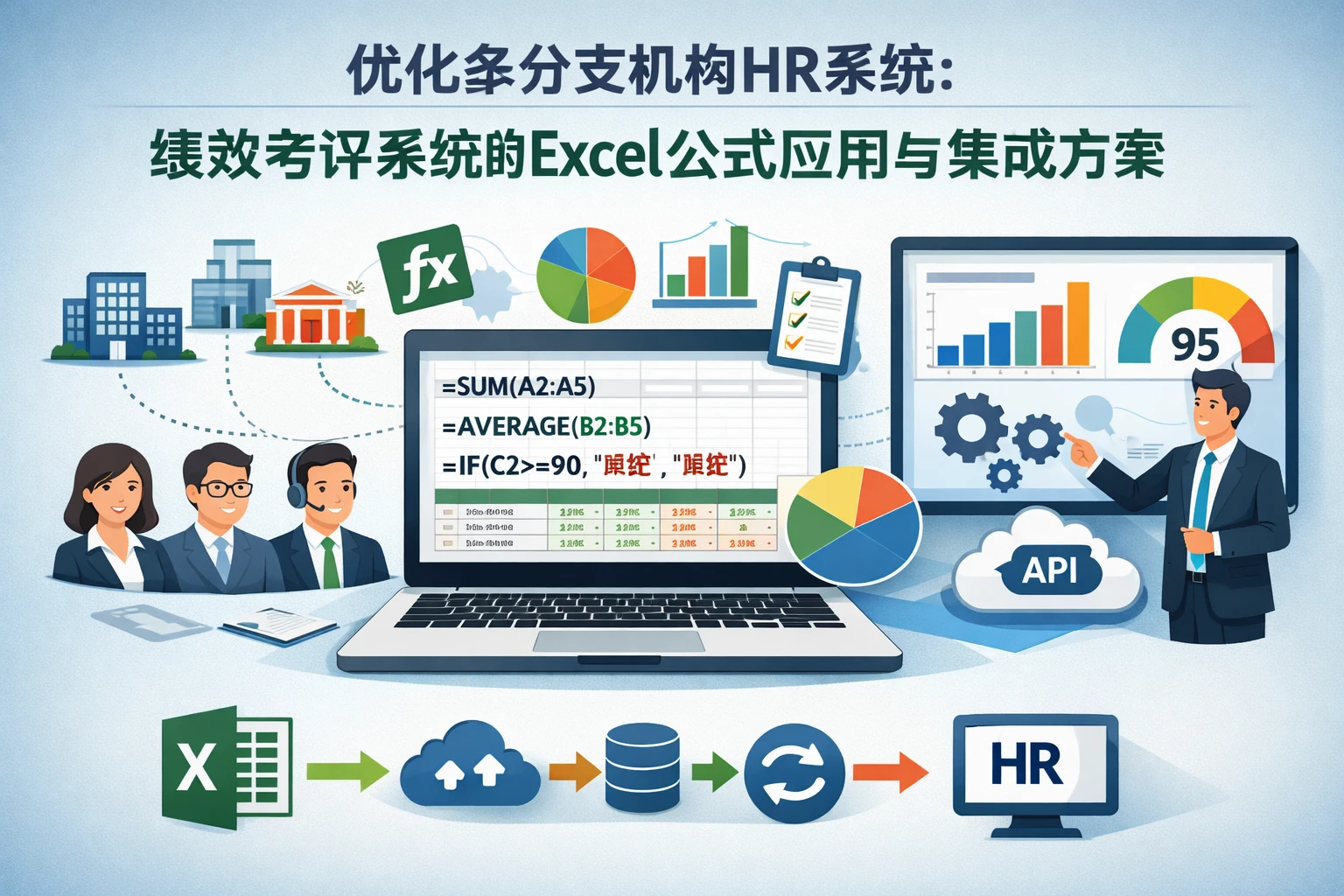 优化多分支机构HR系统:绩效考评系统的Excel公式应用与集成方案