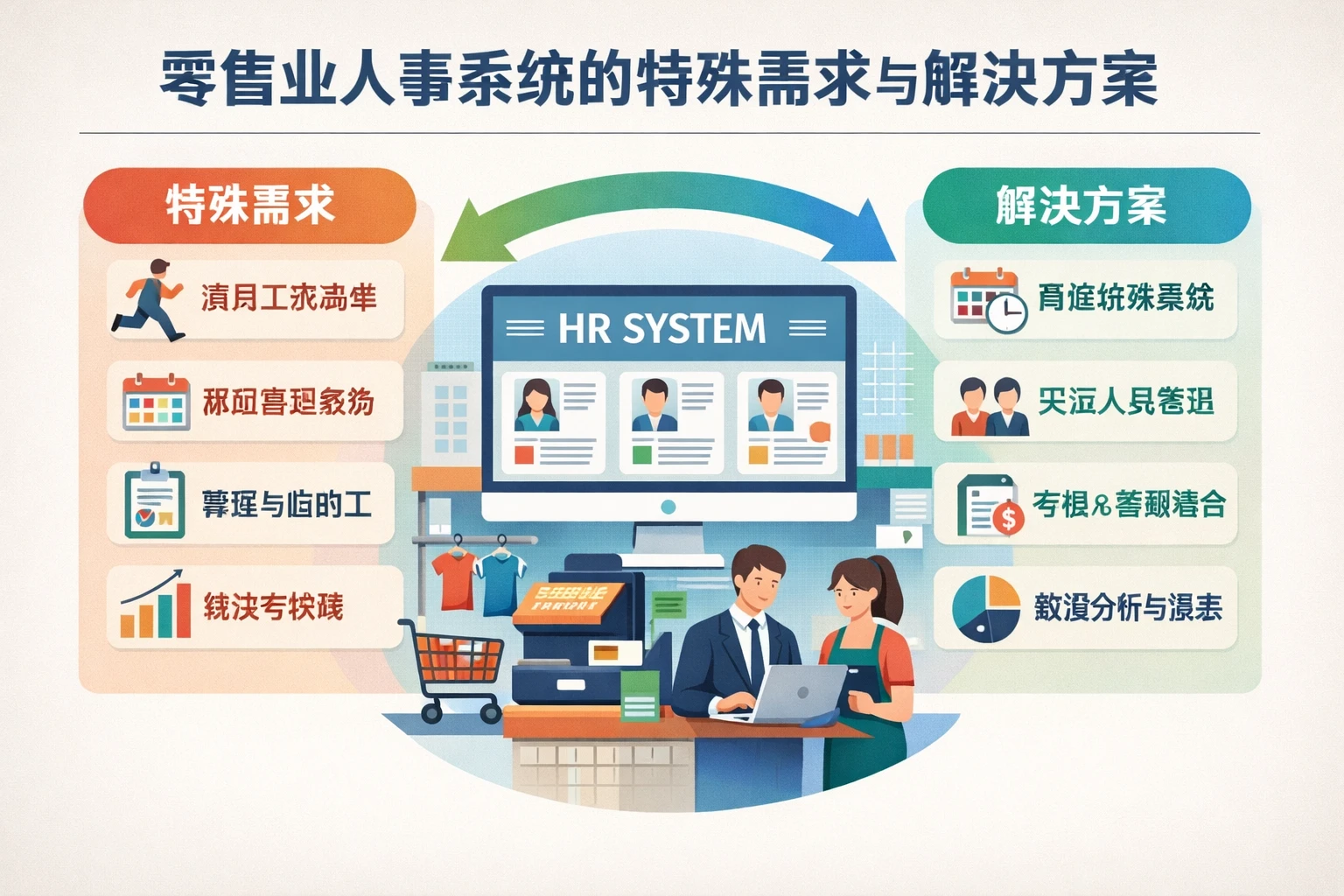 零售业人事系统的特殊需求与解决方案