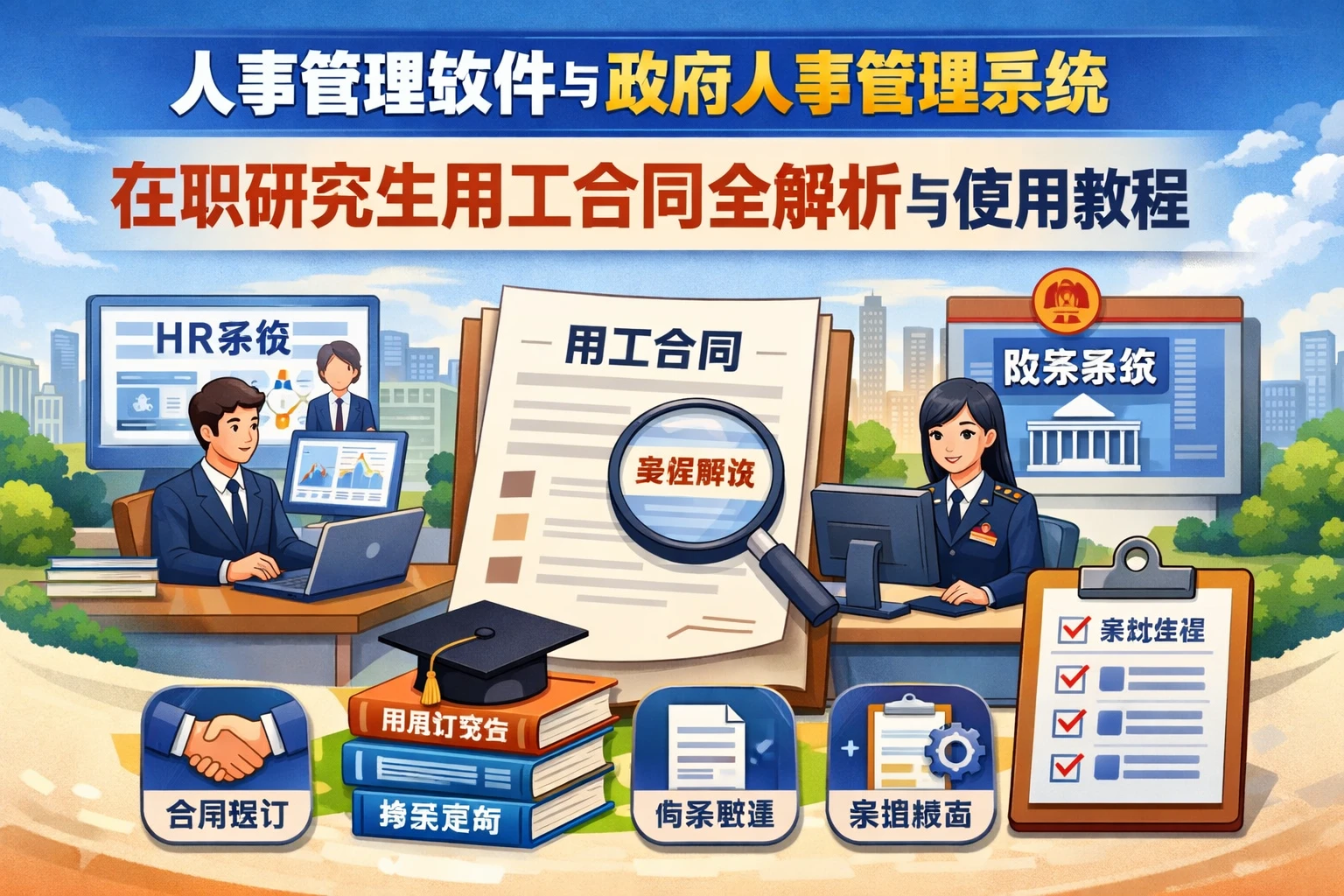 人事管理软件与政府人事管理系统：在职研究生用工合同全解析与使用教程