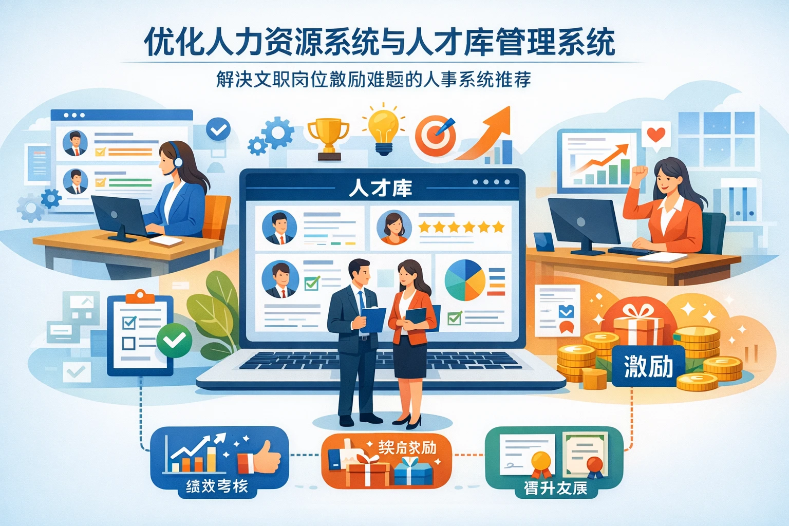 优化人力资源系统与人才库管理系统：解决文职岗位激励难题的人事系统推荐