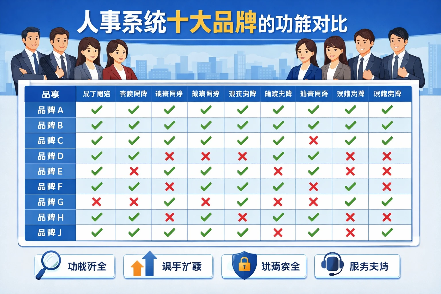 人事系统十大品牌的功能对比
