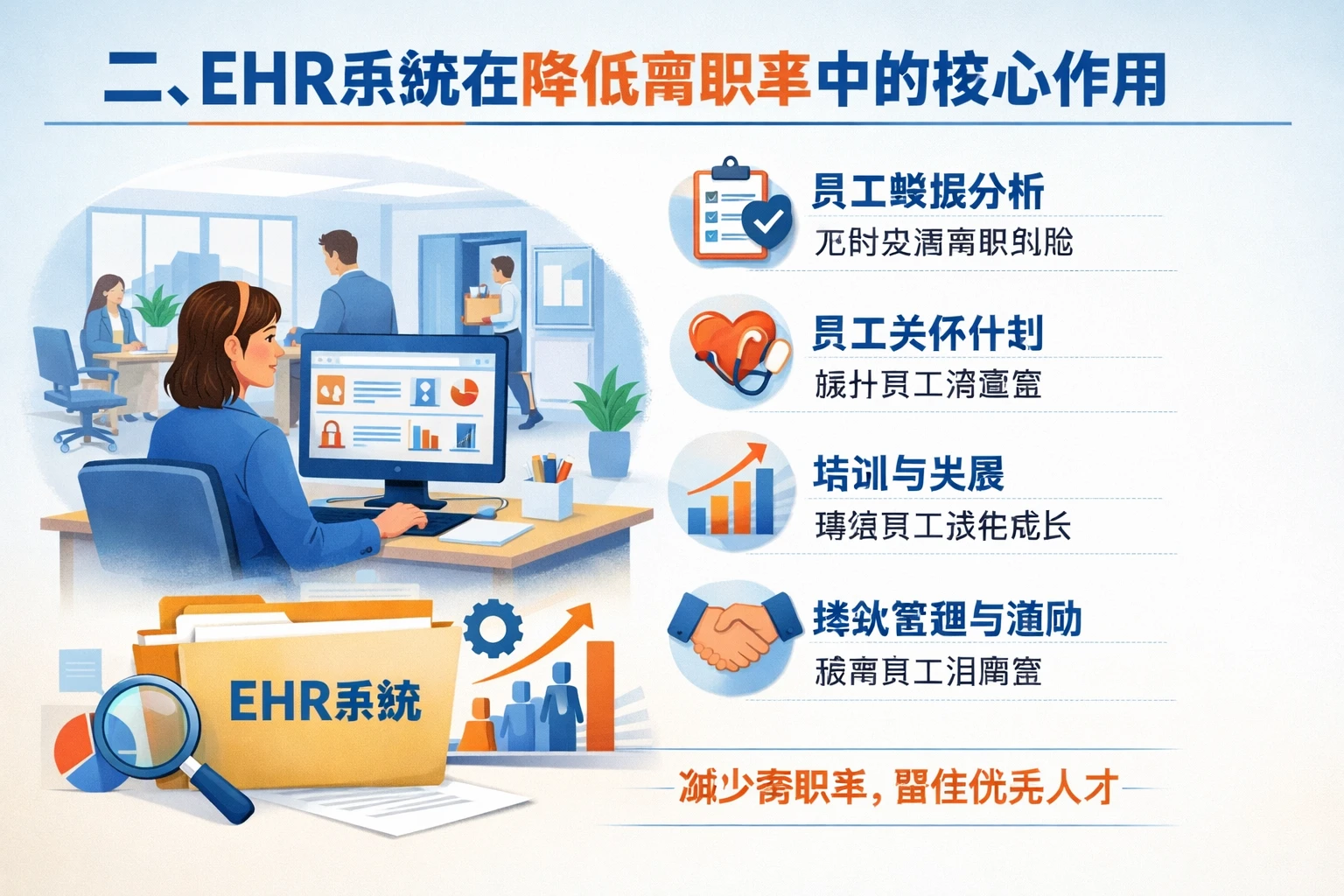 二、EHR系统在降低离职率中的核心作用