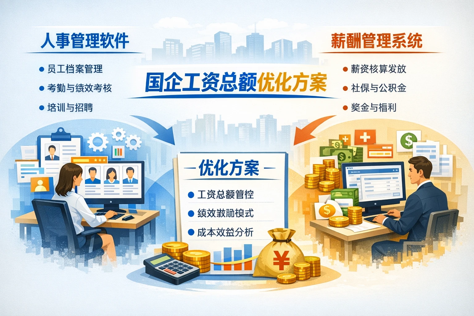 人事管理软件与薪酬管理系统对比:国企工资总额优化方案