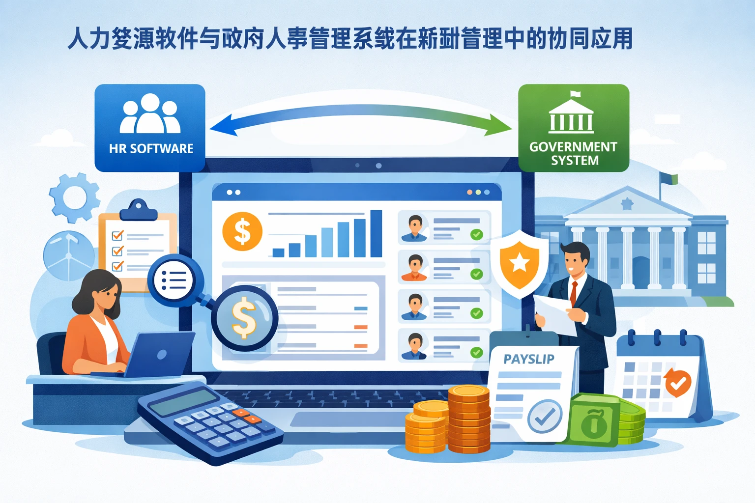 人力资源软件与政府人事管理系统在薪酬管理中的协同应用