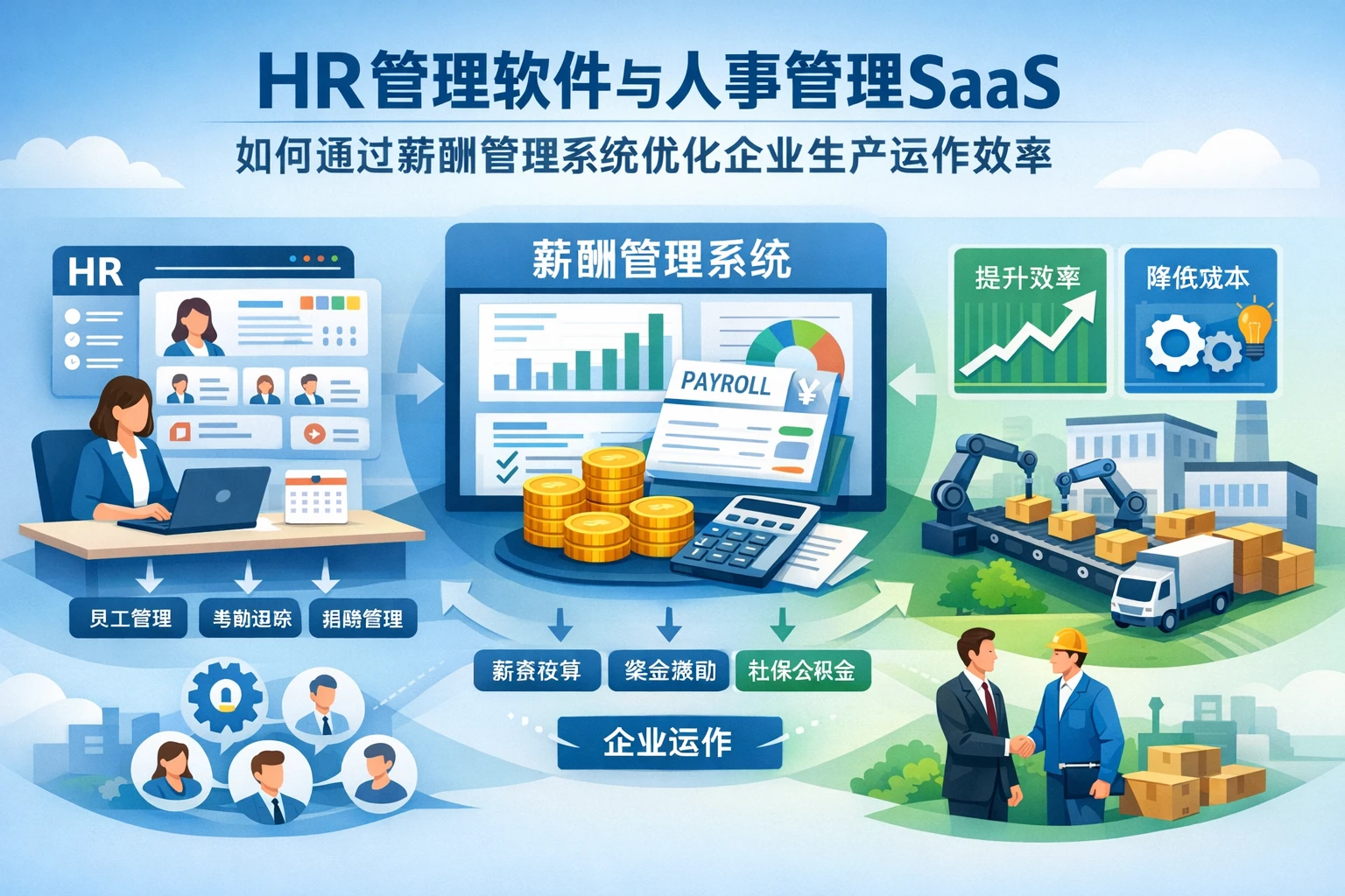 HR管理软件与人事管理SaaS如何通过薪酬管理系统优化企业生产运作效率