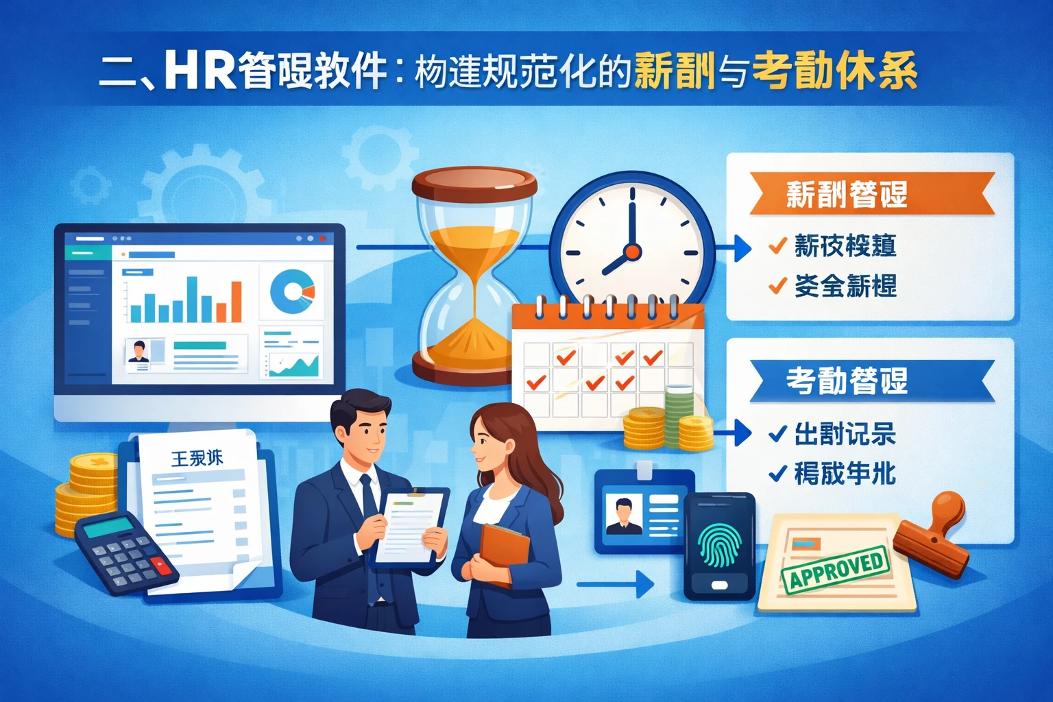 二、HR管理软件：构建规范化的薪酬与考勤体系
