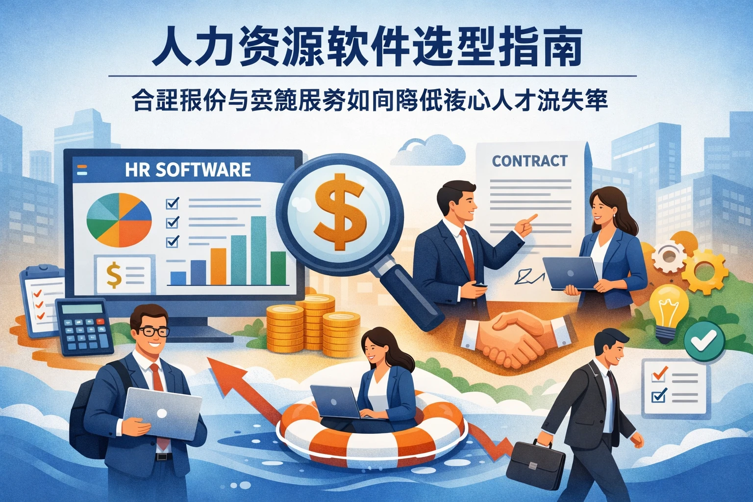 人力资源软件选型指南：合理报价与实施服务如何降低核心人才流失率