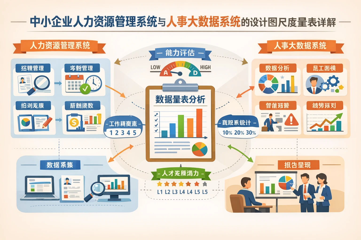 中小企业人力资源管理系统与人事大数据系统的设计图尺度量表详解
