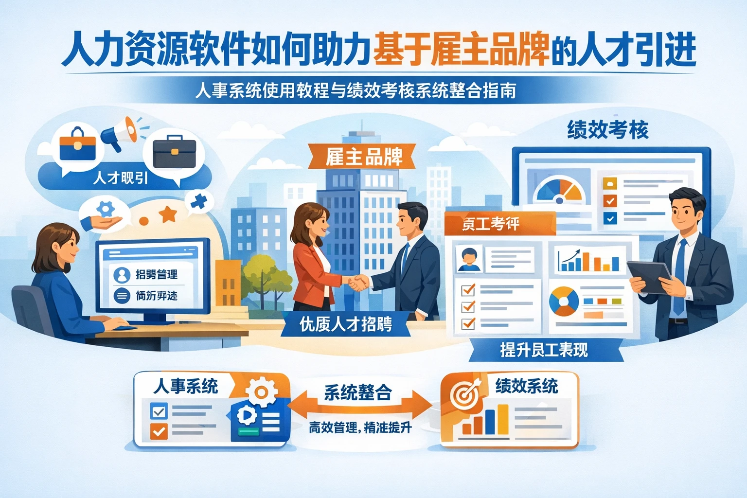 人力资源软件如何助力基于雇主品牌的人才引进:人事系统使用教程与绩效考核系统整合指南