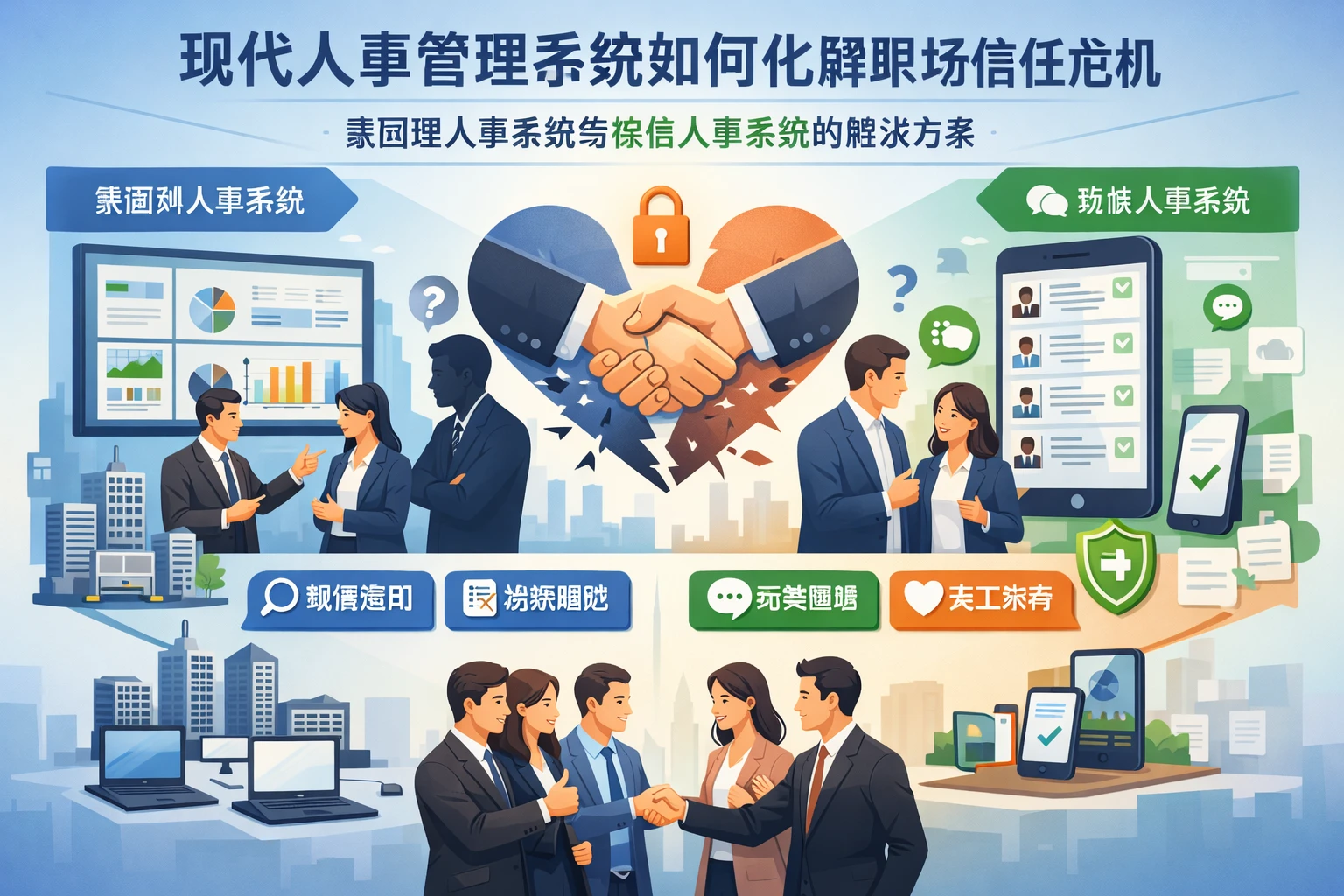 现代人事管理系统如何化解职场信任危机：集团型人事系统与微信人事系统的解决方案