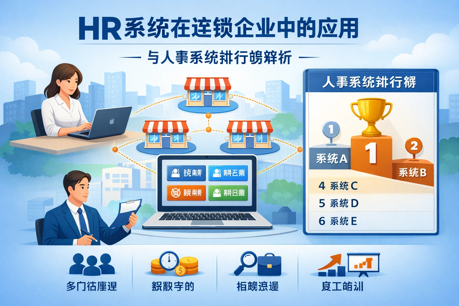 HR系统在连锁企业中的应用与人事系统排行榜解析