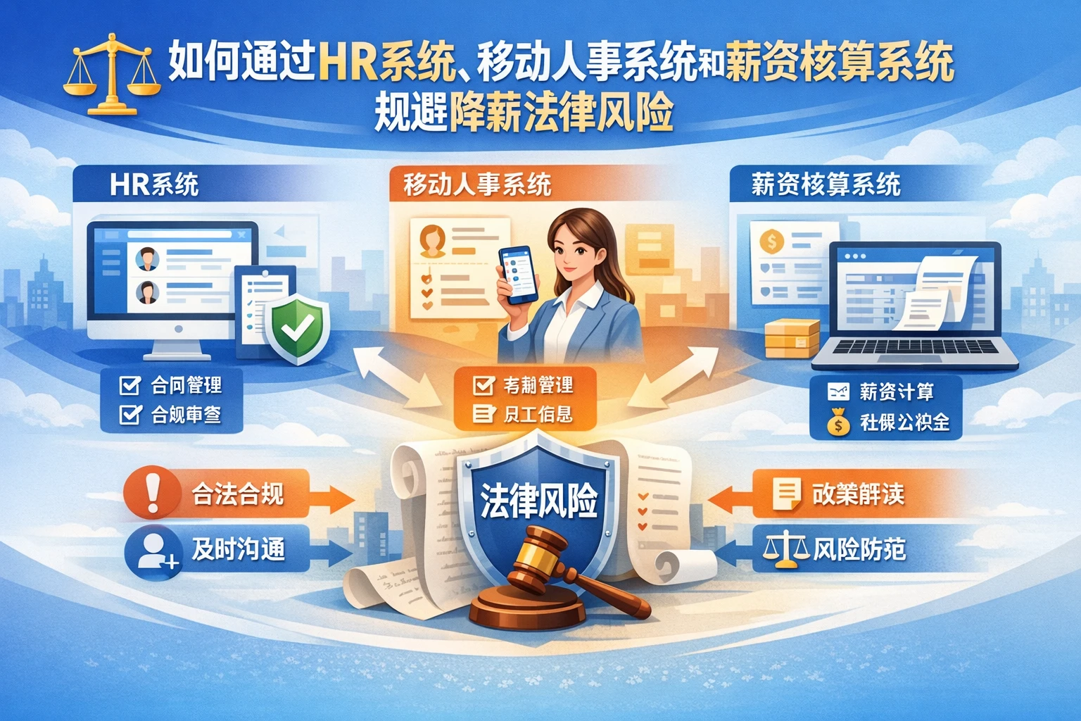 如何通过HR系统、移动人事系统和薪资核算系统规避降薪法律风险