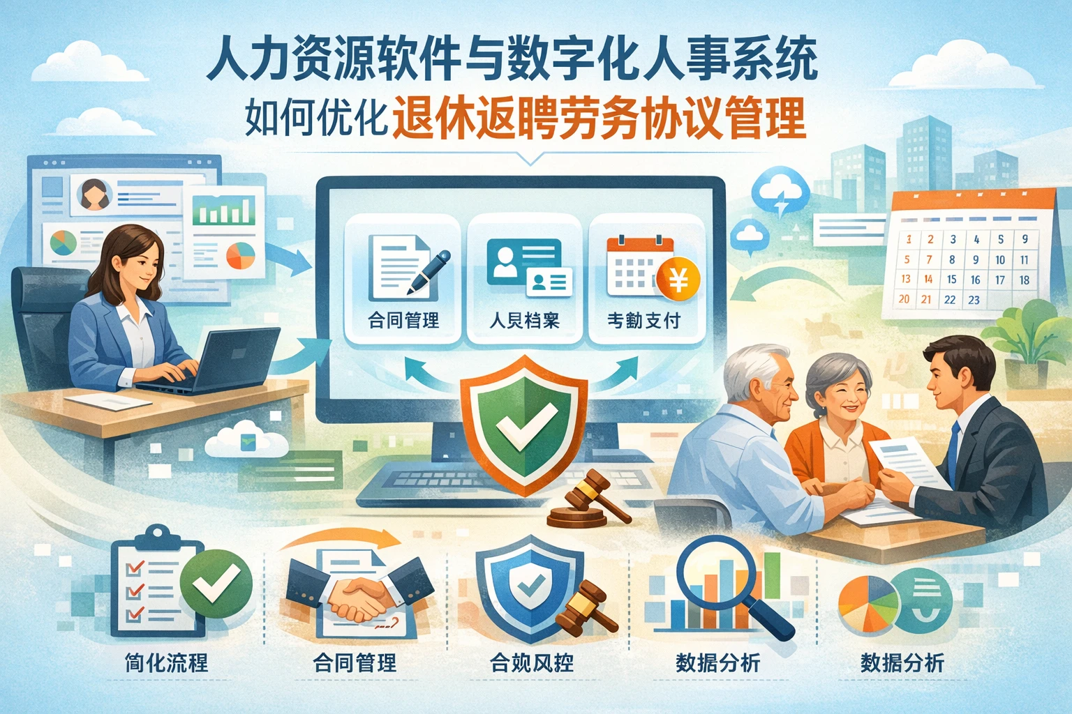 人力资源软件与数字化人事系统如何优化退休返聘劳务协议管理
